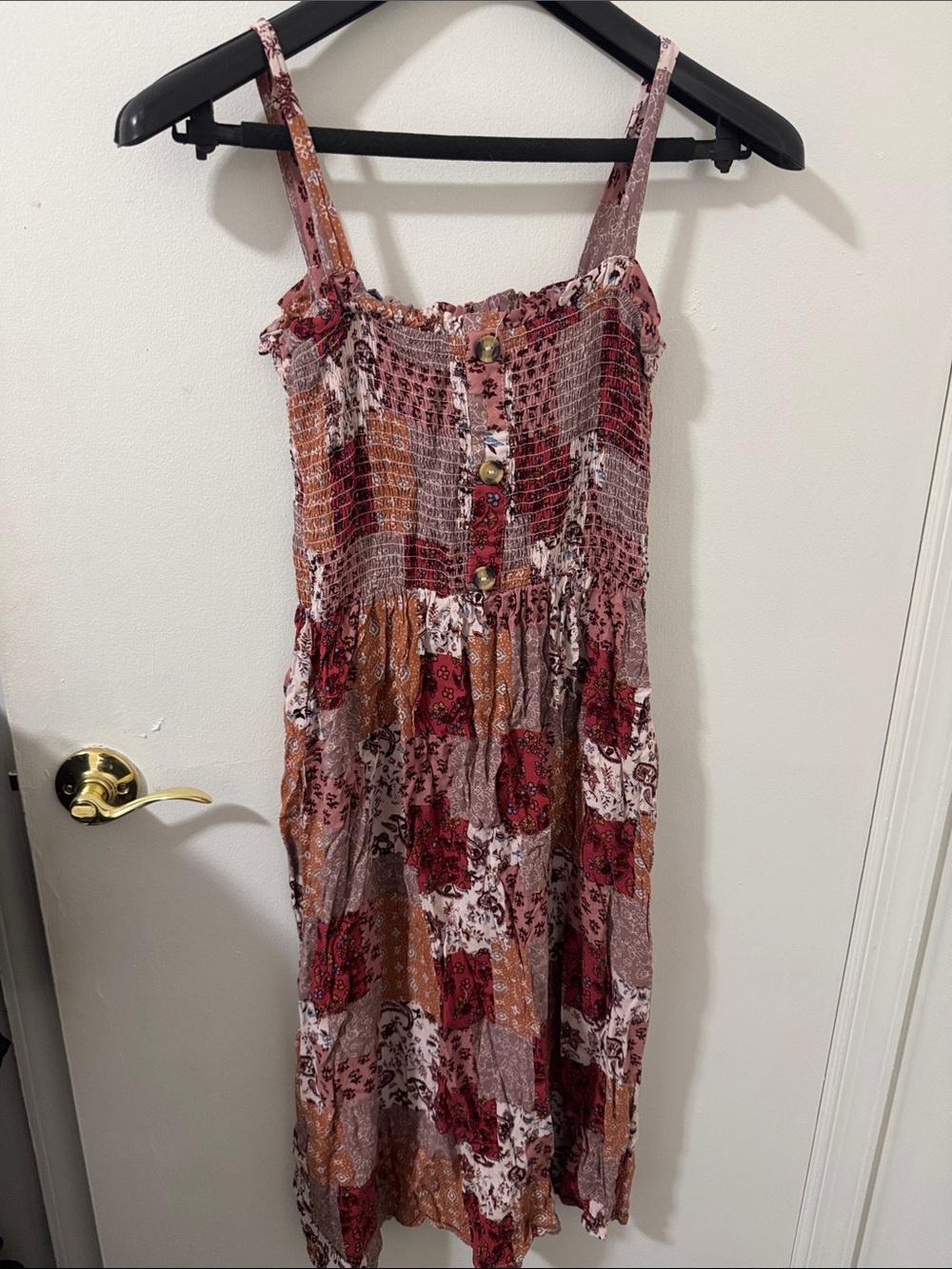 Smocked Floral Patchwork Sundress